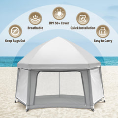 UPHUNAL playpen sunshade shaded outdoor play for sunny days