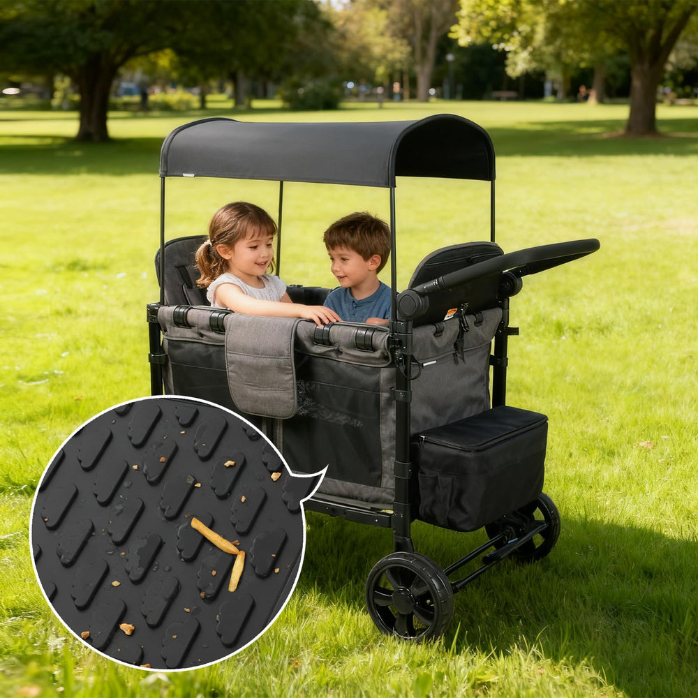 Upifen all-weather mat offers durable yet soft surface for baby's feet.