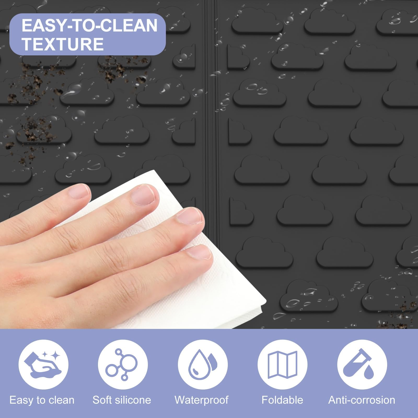 Upifen all-weather wagon mat fitted to W4 reduces dirt buildup under edges.
