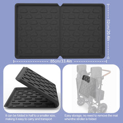 Upifen W4 wagon mat with cloud pattern adds playful vibe for toddlers.