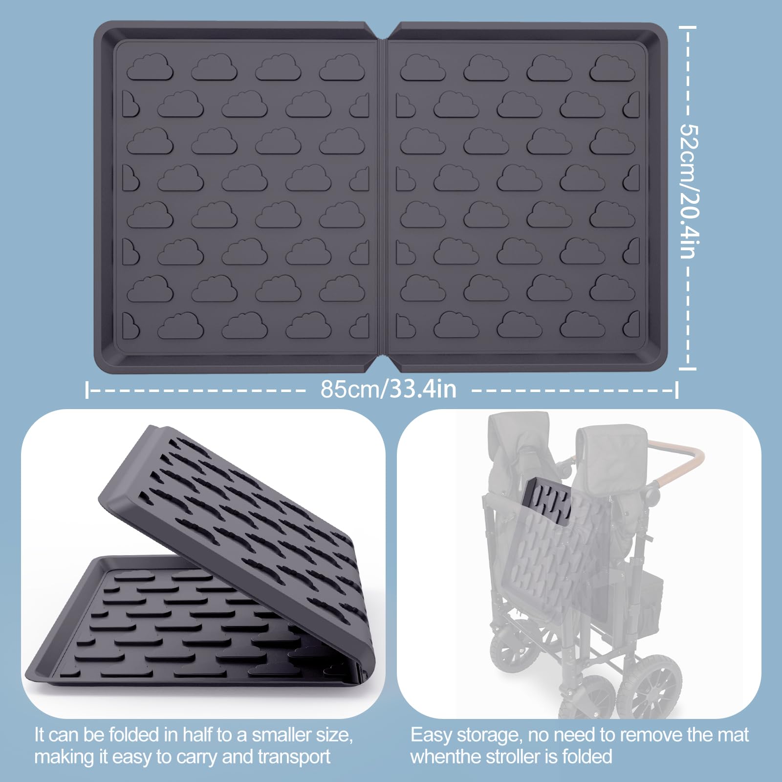 Upifen W4 silicone mat close-up with edge grooves for spill containment