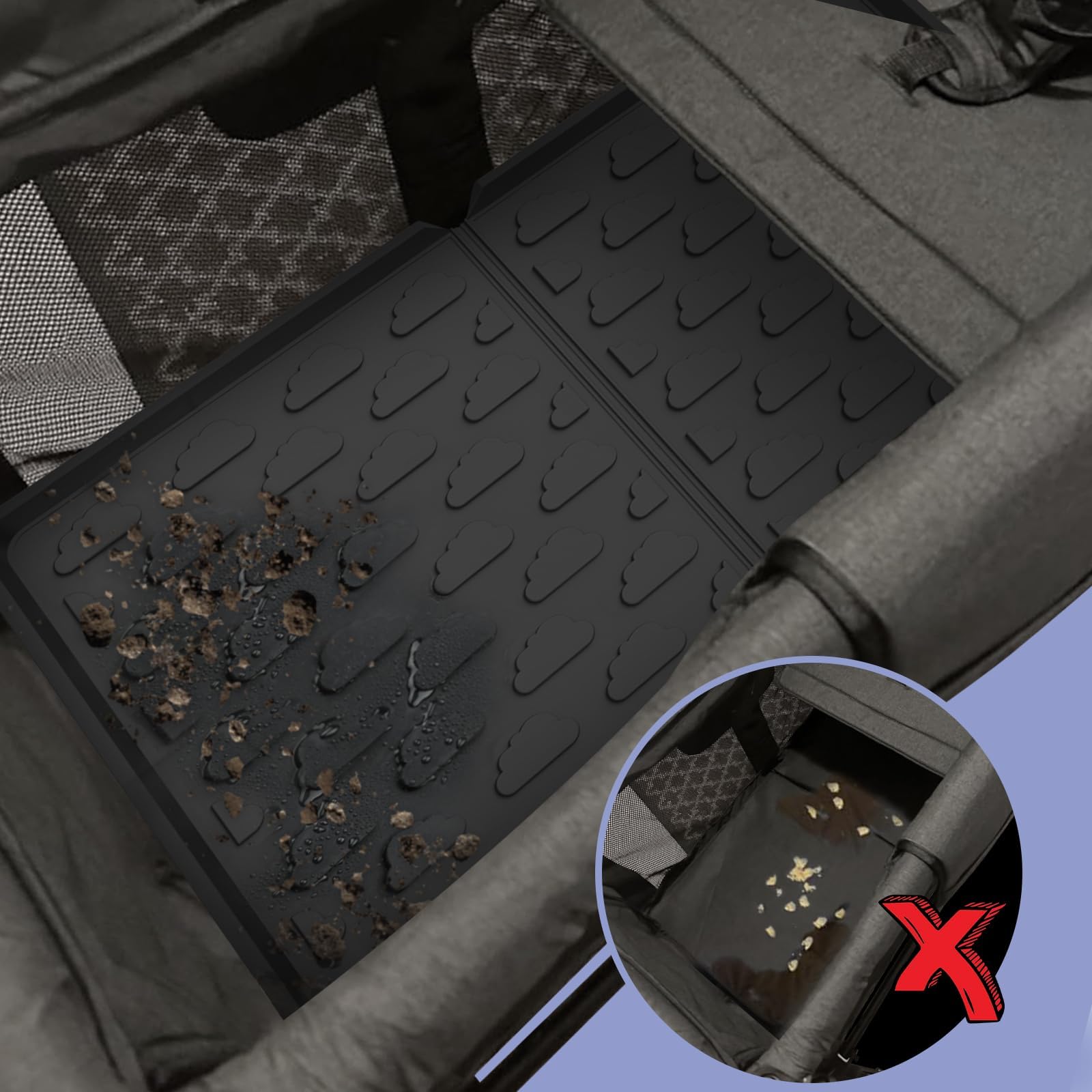 Upifen W4 silicone mat cleans easily after rain or camping trips.