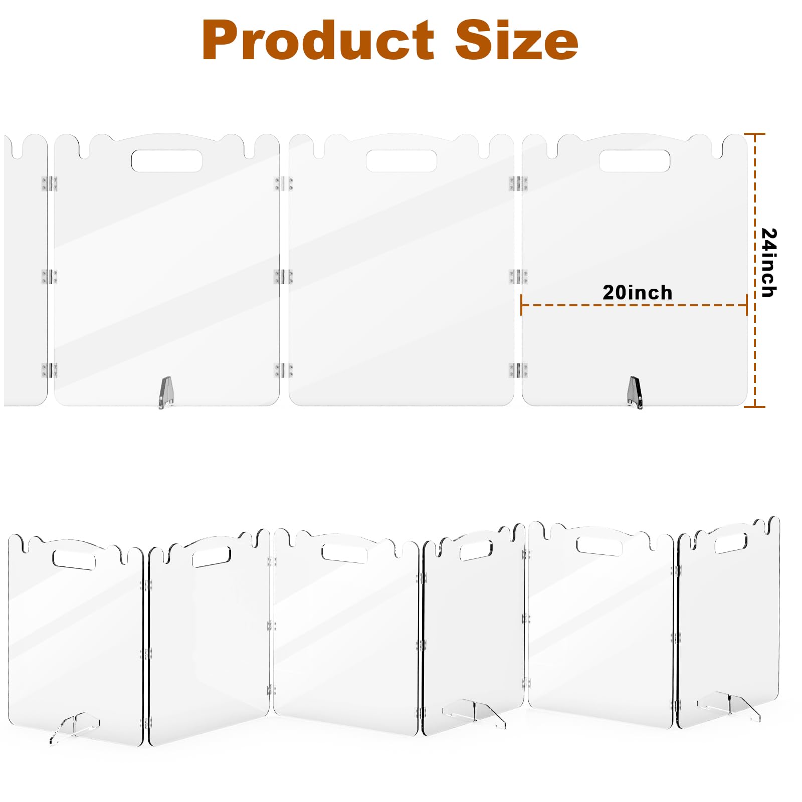 Upitry clear acrylic dog gate 4-panel 80-inch versatile space protection