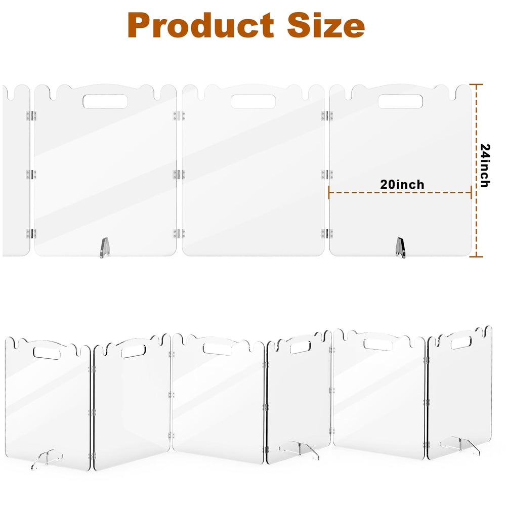 Upitry clear acrylic dog gate 4-panel 80-inch versatile space protection