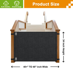 Upitry durable PVC gate frame with non-slip straps on stairs.