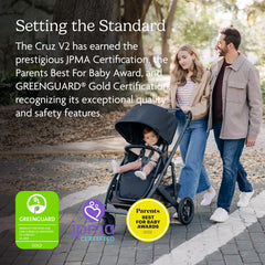 UPPAbaby CRUZ V2 extendable canopy with UPF 50+ sun protection