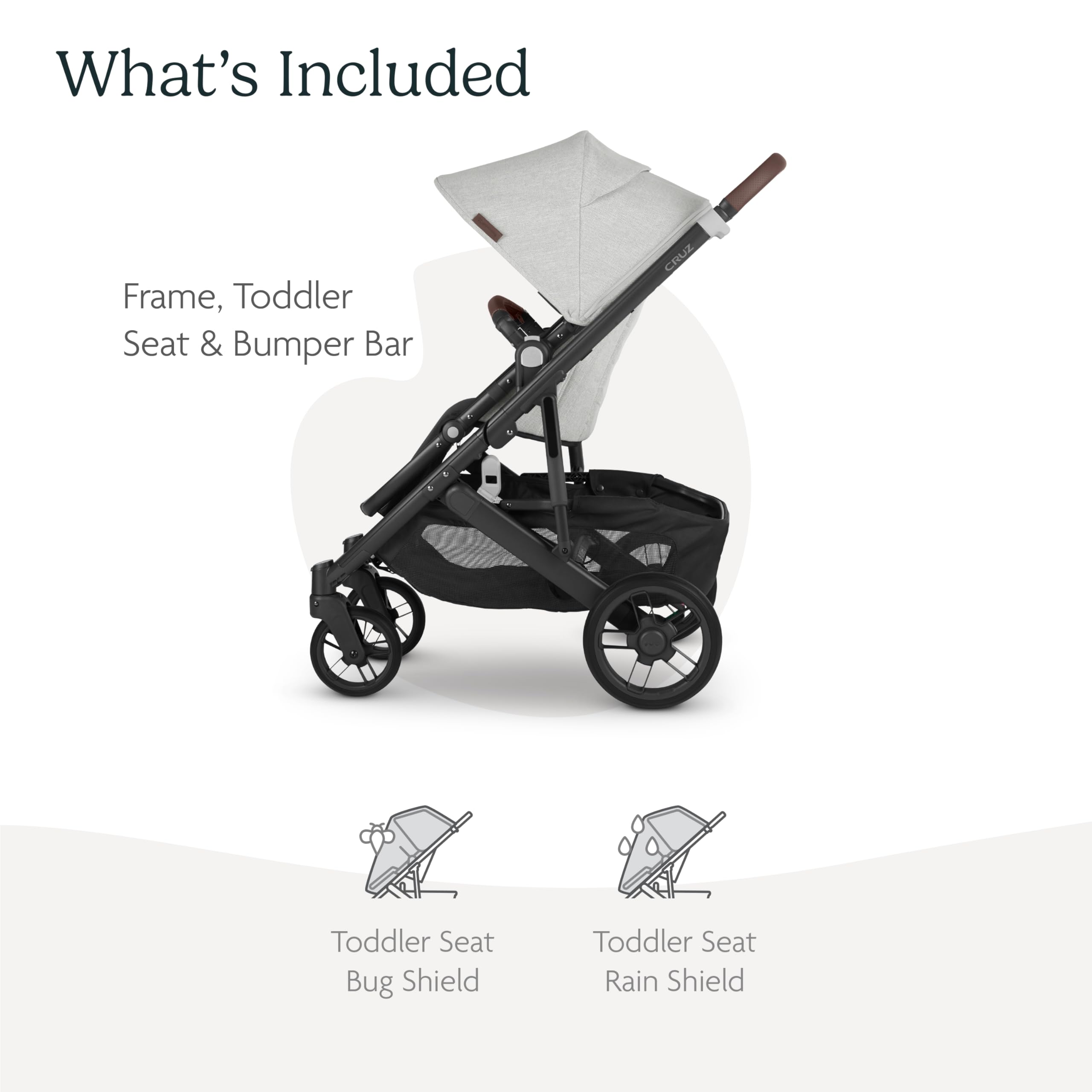 UPPAbaby CRUZ V2 reversible toddler seat in forward and rear-facing positions