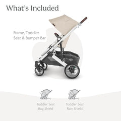 UPPAbaby Cruz V2 toddler seat reversible for forward or parent-facing use.