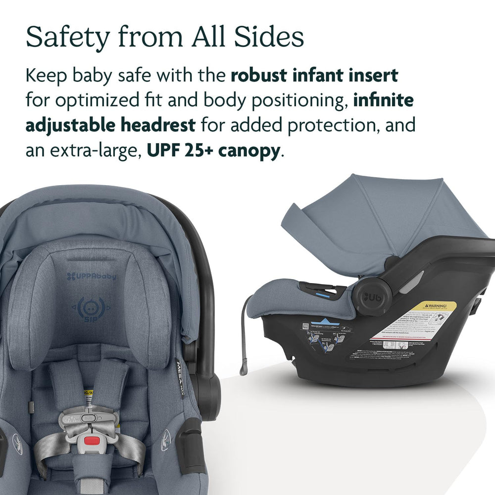 UPPAbaby Mesa Max extended canopy for sun protection and privacy