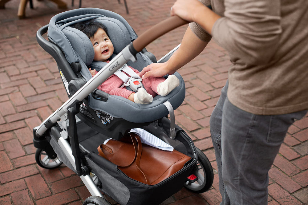 UPPAbaby Mesa Max fabrics are FR-free and washable for easy cleaning