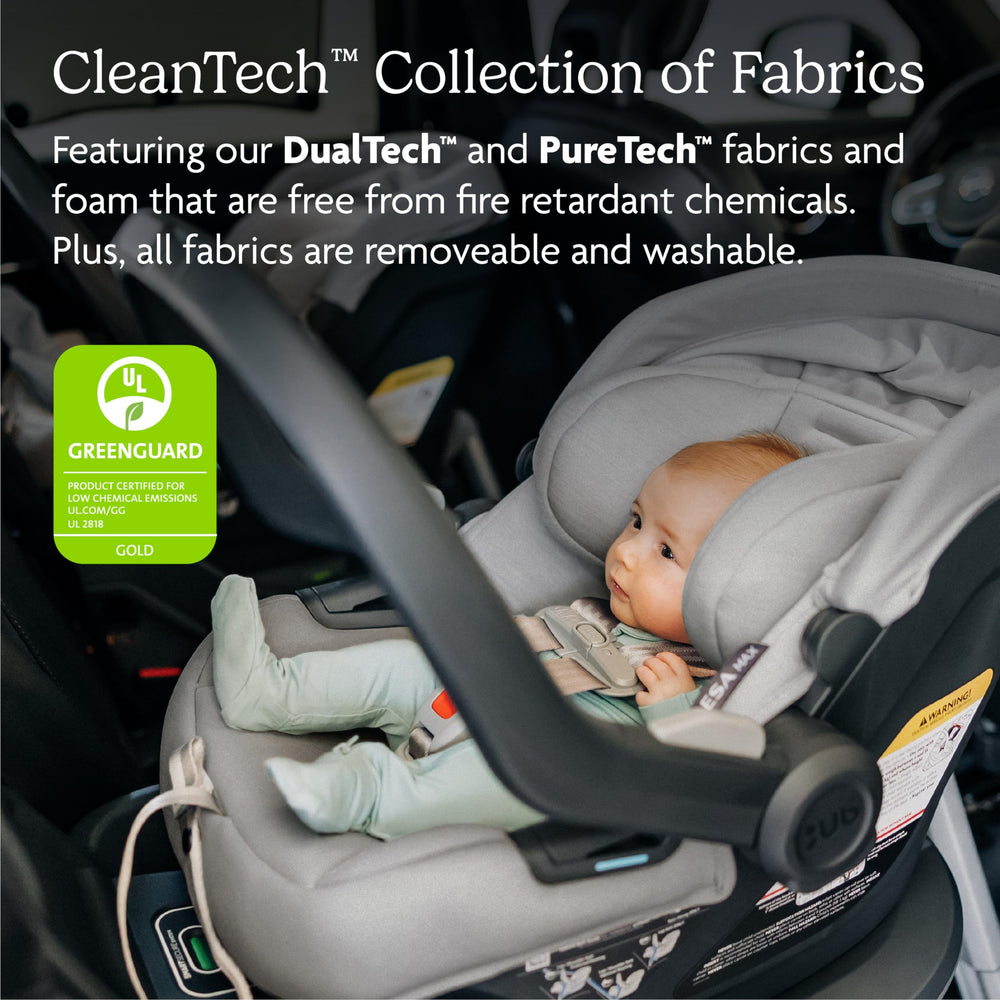 UPPAbaby Mesa Max infinite headrest demonstrates a customized fit as baby grows