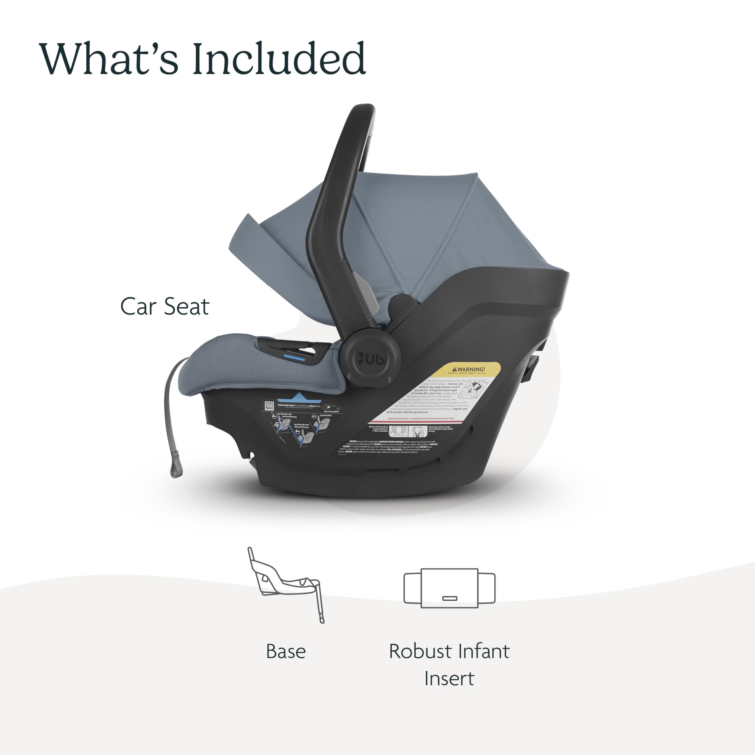 UPPAbaby Mesa Max infant insert supports proper newborn positioning and airway comfort