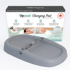 Upseat baby changing pad with non-slip grippy design for secure diaper changes.
