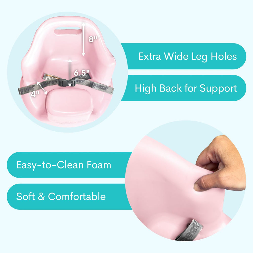 Upseat hip-friendly seating adapts to growing child for comfortable lunches.