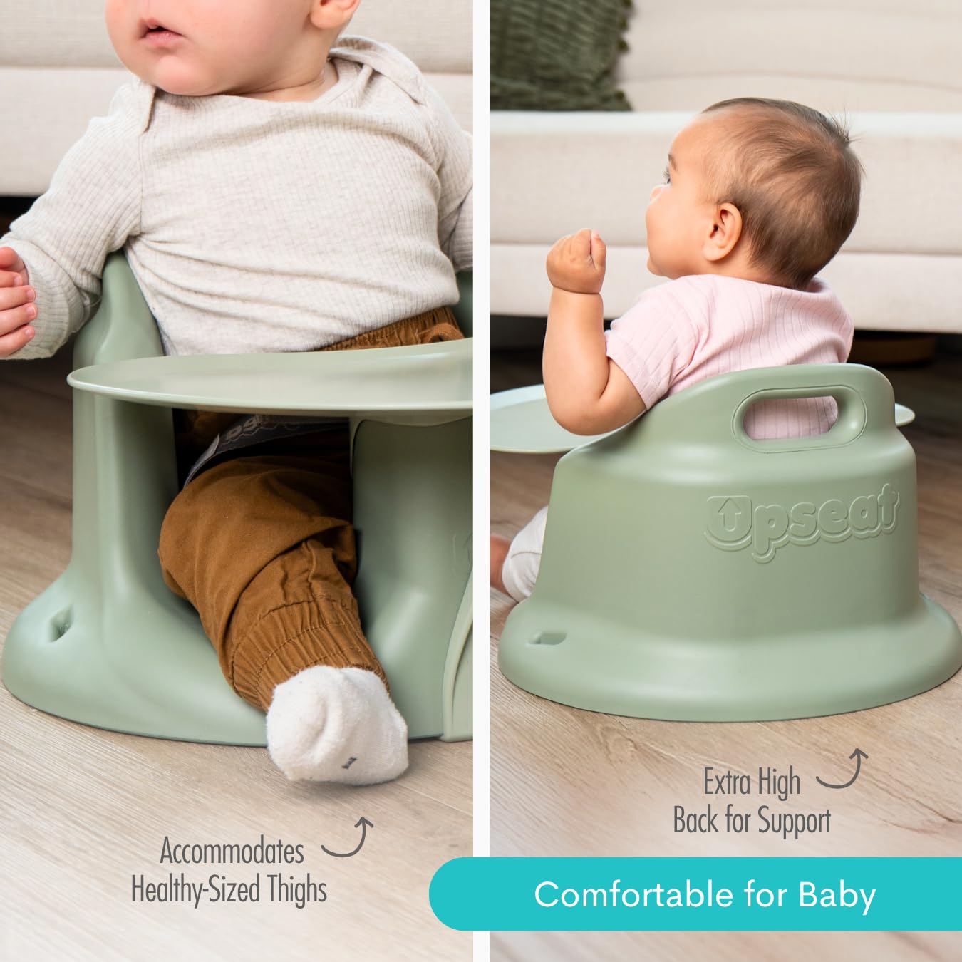 Upseat Sage portable-handle design makes travel with meals effortless.