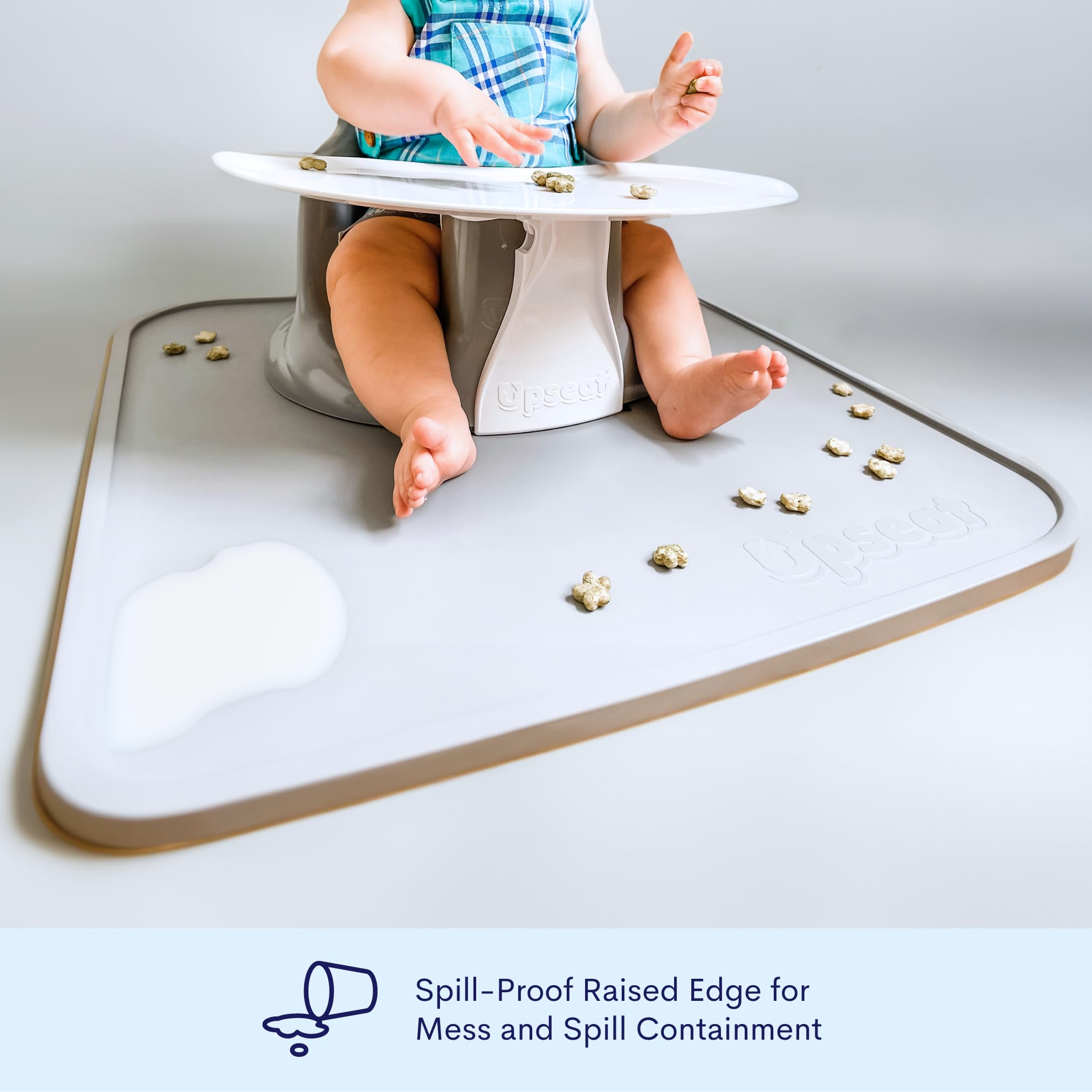 Upseat Splat Mat 2-in-1 design works with or without Upseat.