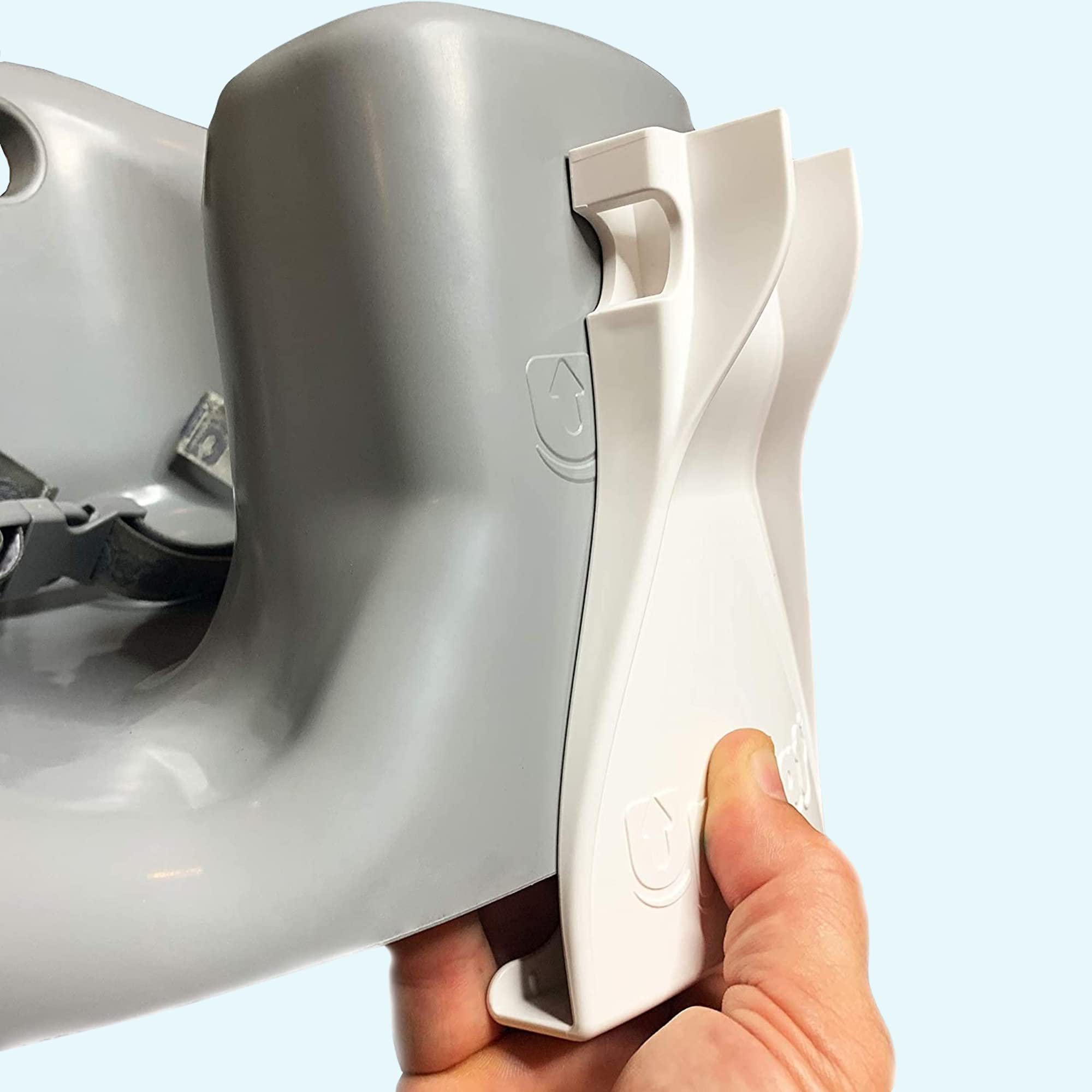 Upseat Tray meal-time-use shows quick placement and accessible dining.