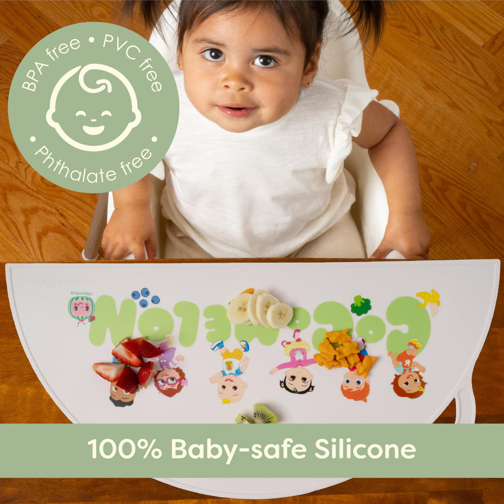 UpwardBaby CoComelon placemat uses baby-safe silicone materials.