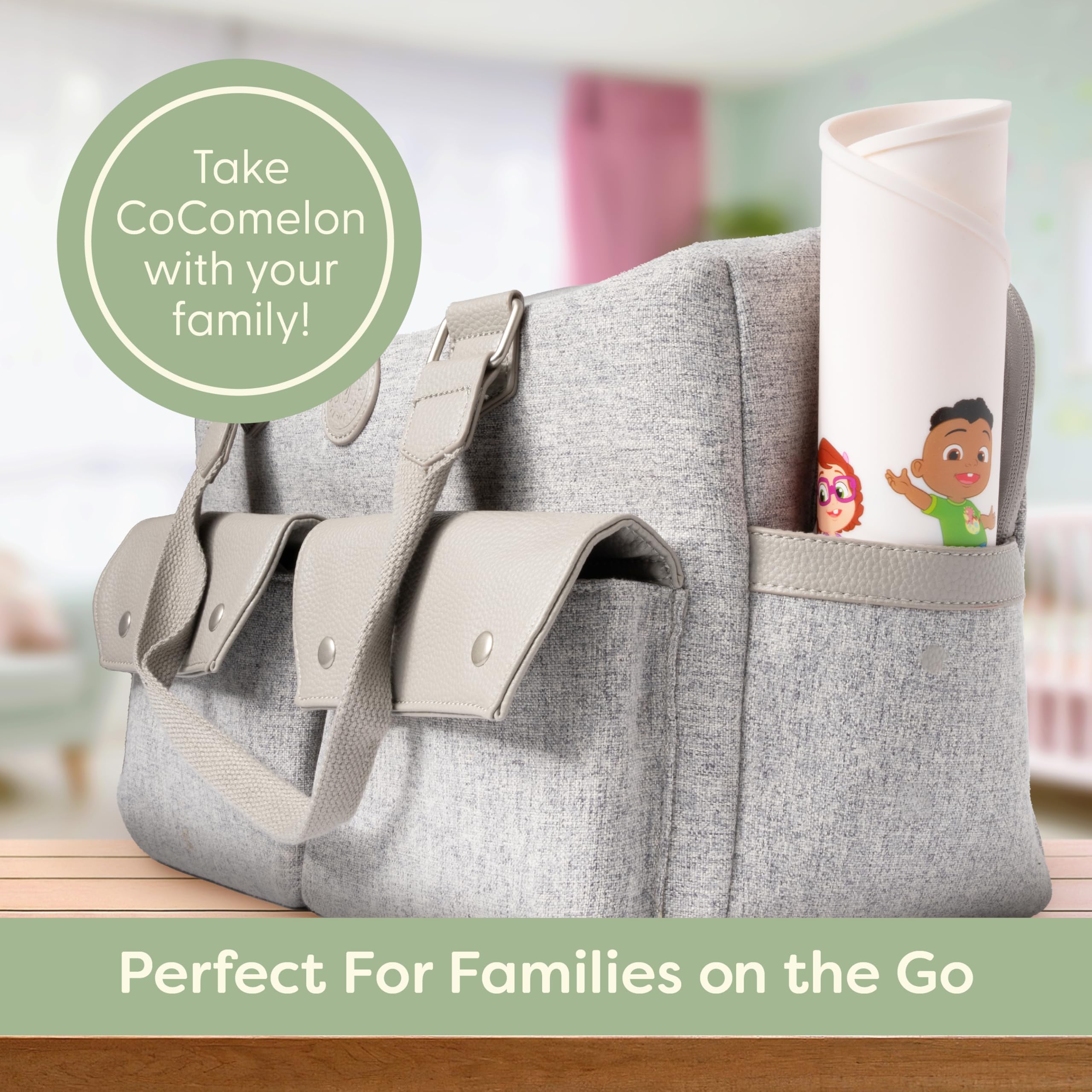 UpwardBaby CoComelon placemat is durable and reusable for everyday meals.