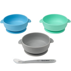 UpwardBaby silicone suction bowls set for mess-free toddler meals.