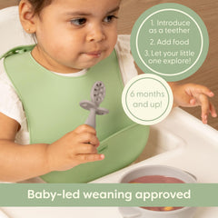 UpwardBaby grey anti-choke barrier demonstrates safe feeding design.