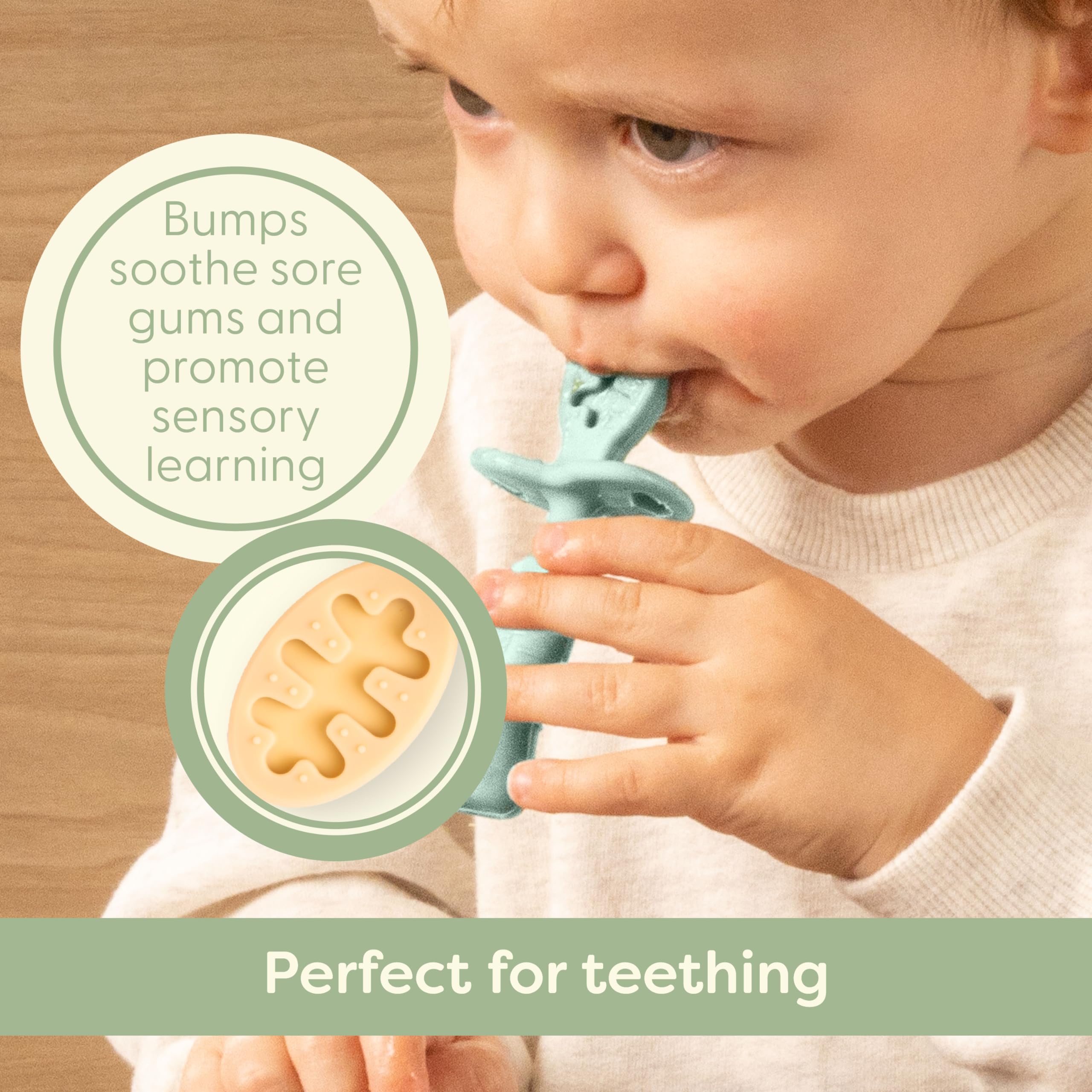 UpwardBaby spoon holds soft foods neatly, reducing mess during dipping.