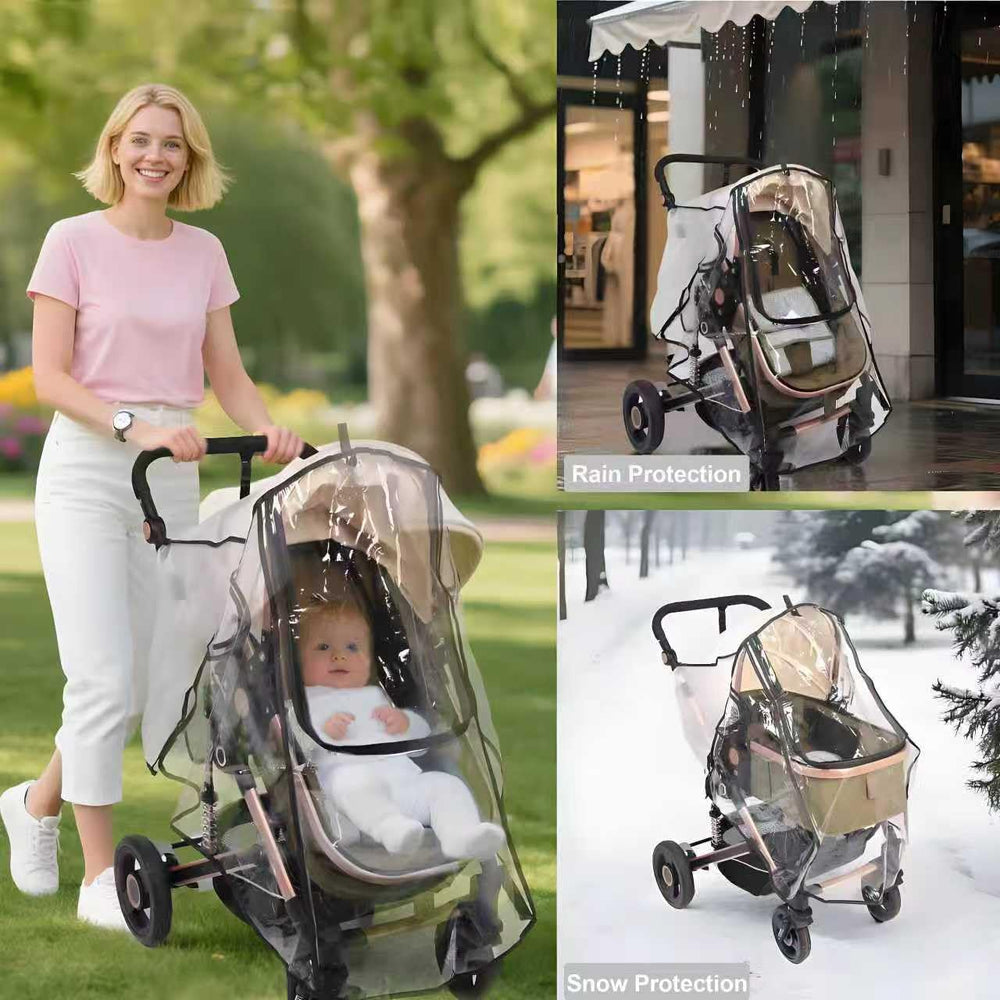 UQBEUQ stroller rain cover compact-fold saves space for travel and storage.