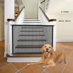 UrbAmerican mesh gate panel forming a doorway barrier for indoor use.