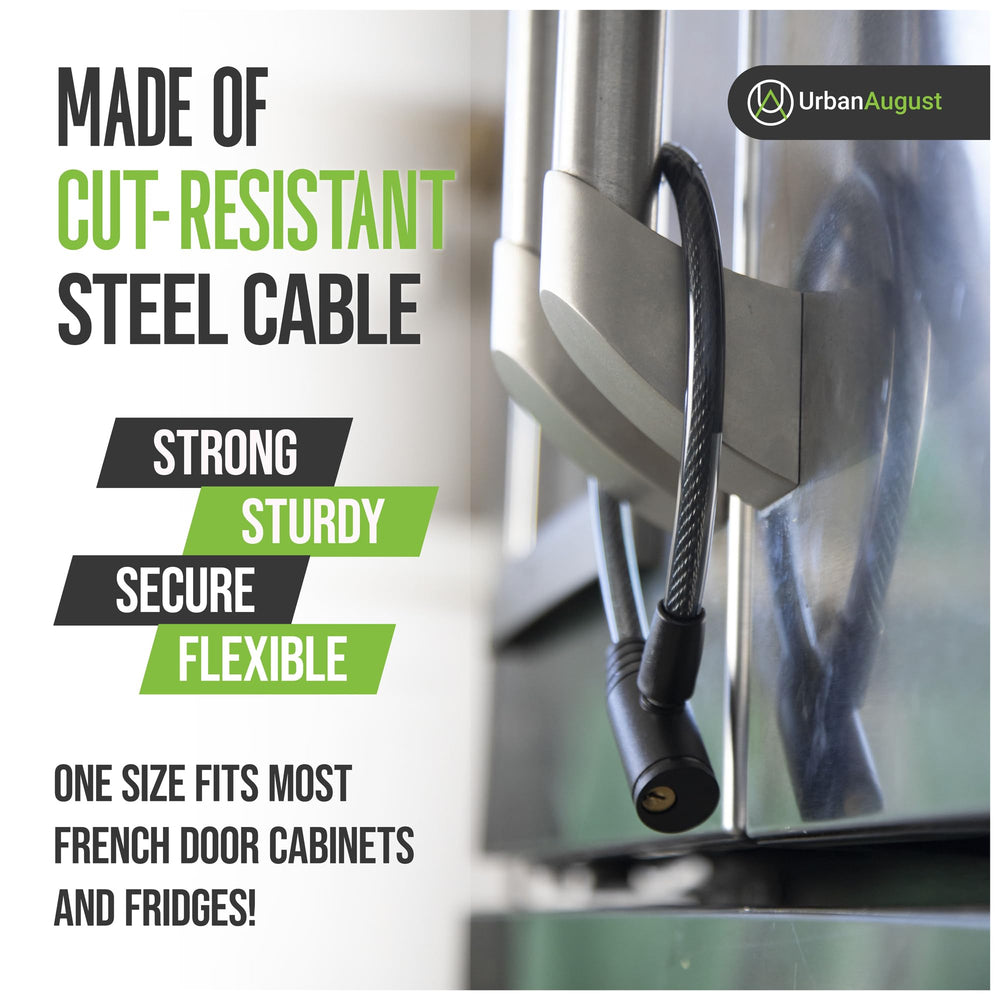 Urban August fridge lock installation-ease shows quick, tool-free setup.