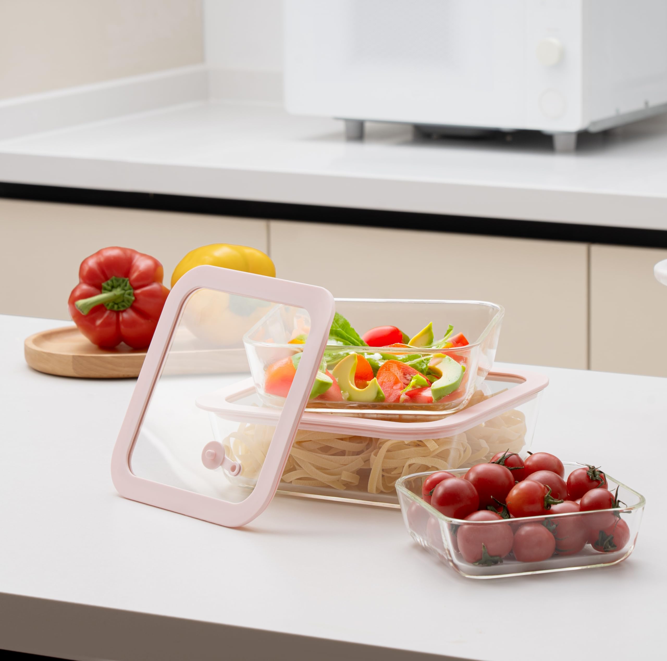 Urban Green full set on counter, showcasing plastic-free organization.