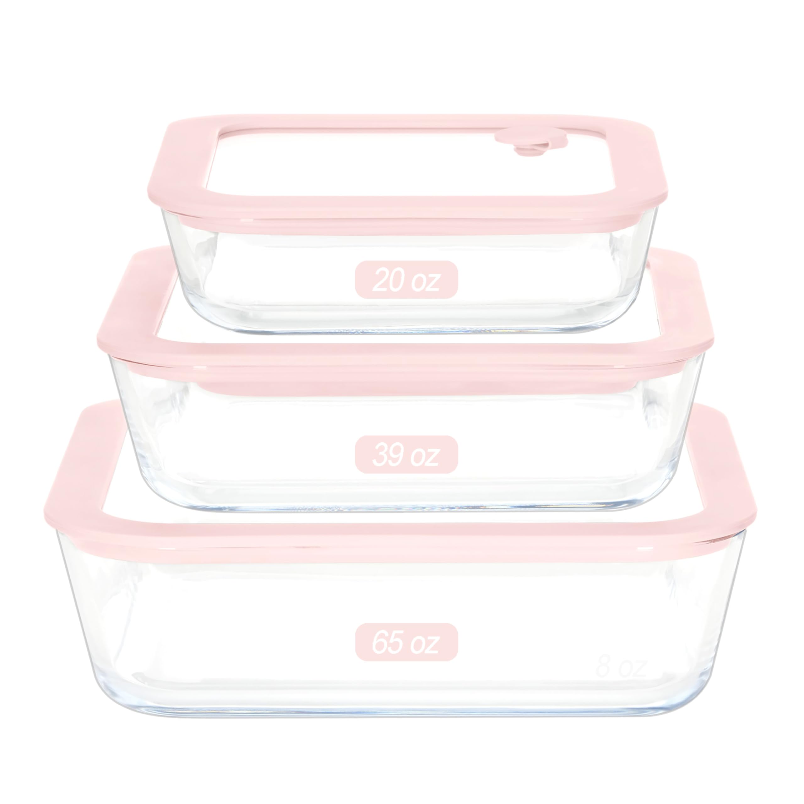 Urban Green square glass container with lid ideal for fresh meal prep and portion control.