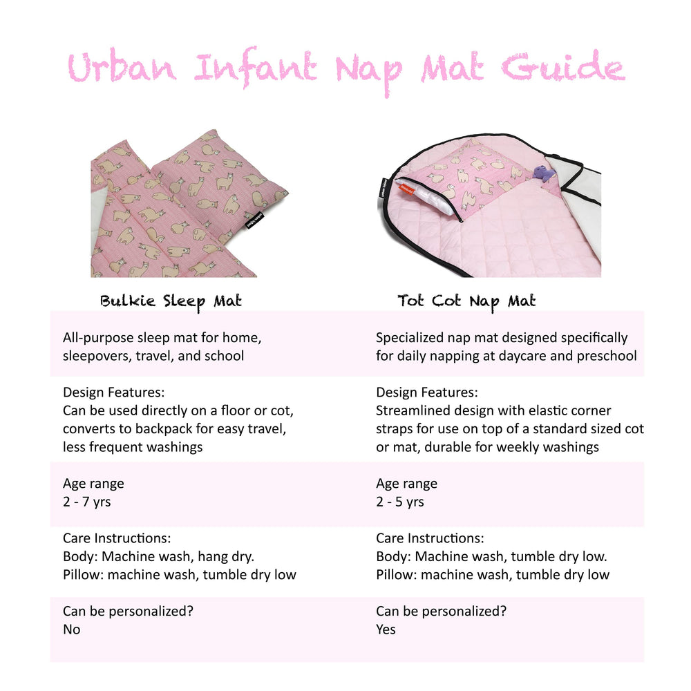 Urban Infant Bulkie nap mat extended to 56 inches for growing kids.