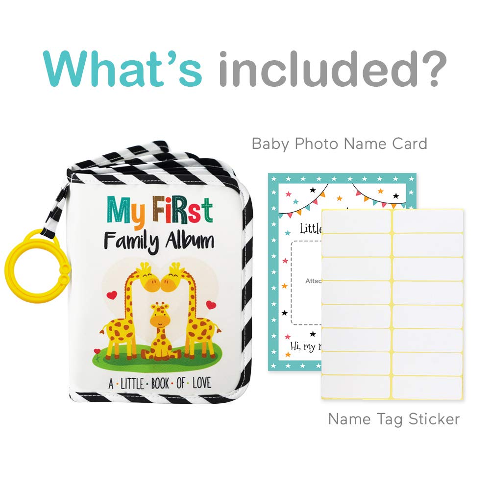 Urban Kiddy soft photo cloth pages with 4x6 slots for keepsakes