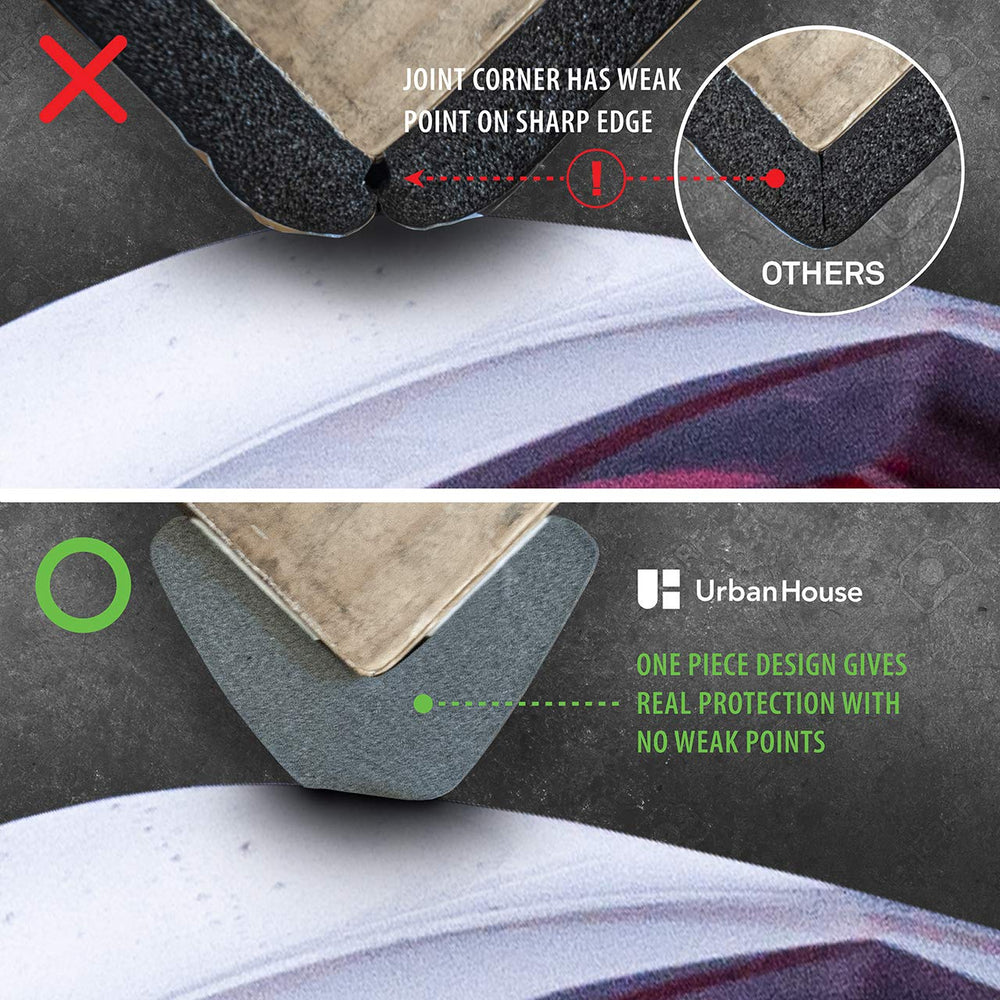 urbanhouse neutral grey corner protector blends with walls while adding protection