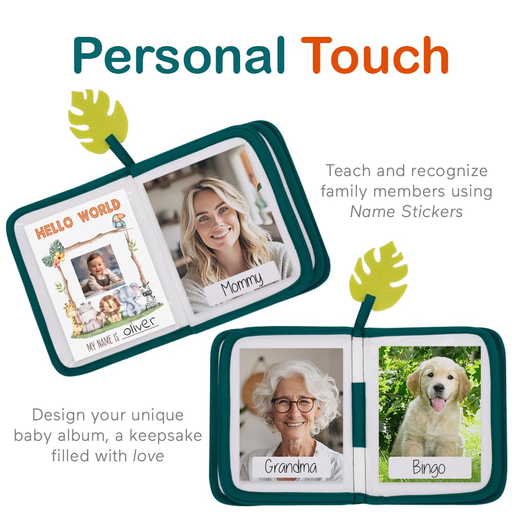 Urban Kiddy Baby's My First Family Album baby mirror attached for self-recognition moments