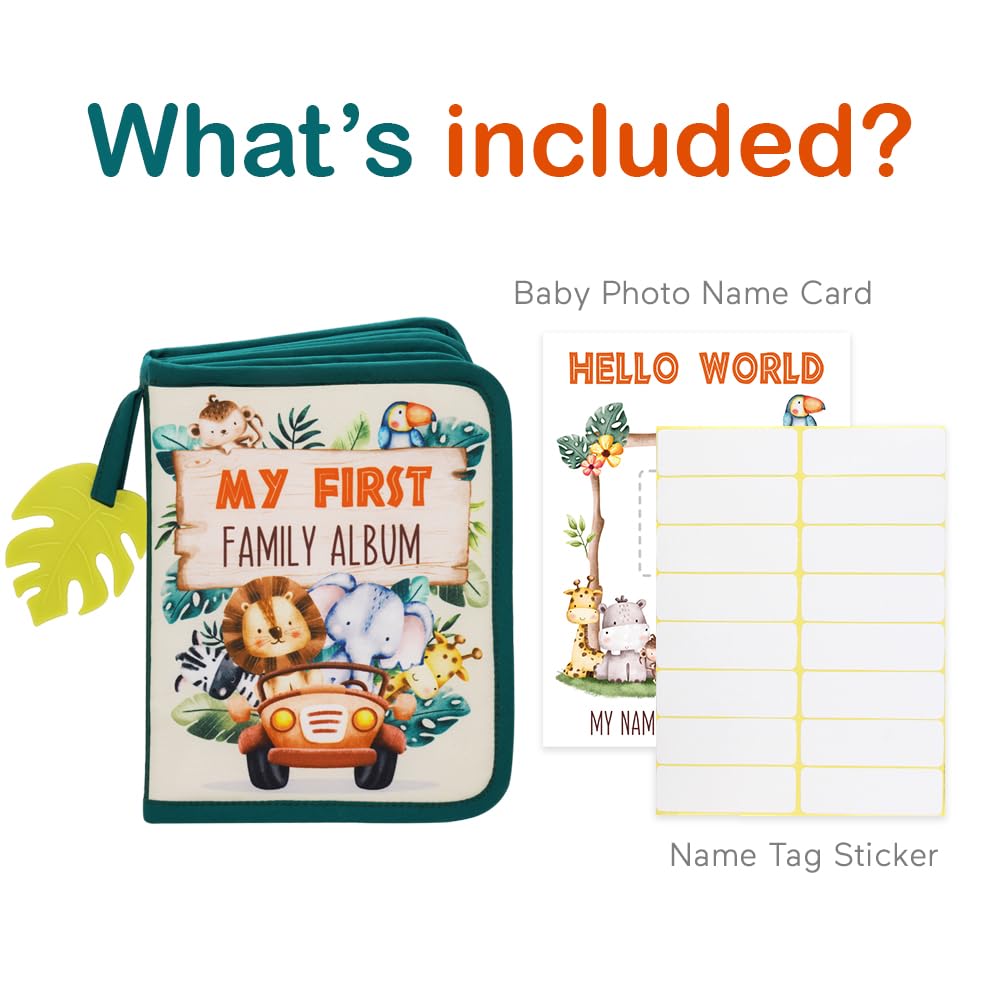 Urban Kiddy Baby's My First Family Album inside pages with 4x6 photo slots for family memories