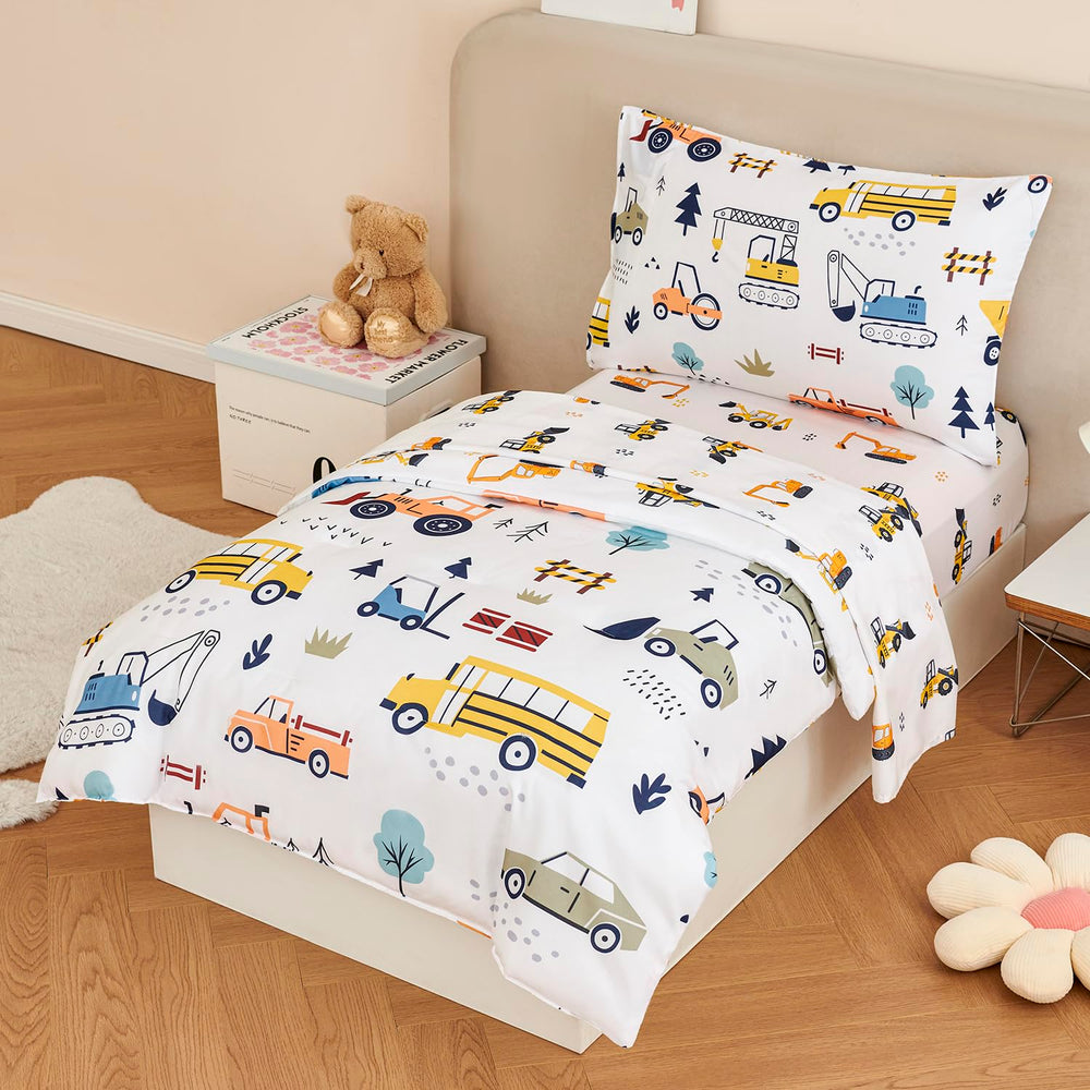 URBONUR flat sheet with bright construction design for cheerful mornings