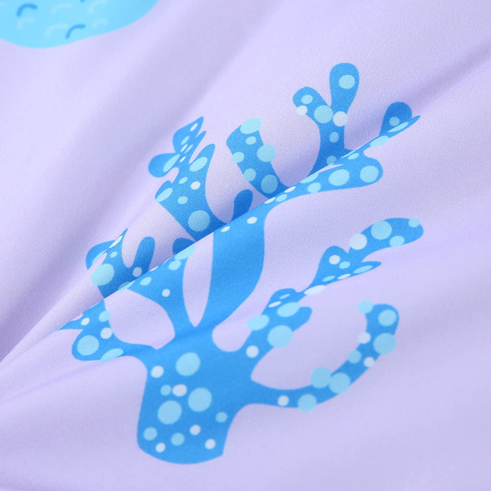 URBONUR cartoon mermaid pattern adds sea-life charm to bedtime.