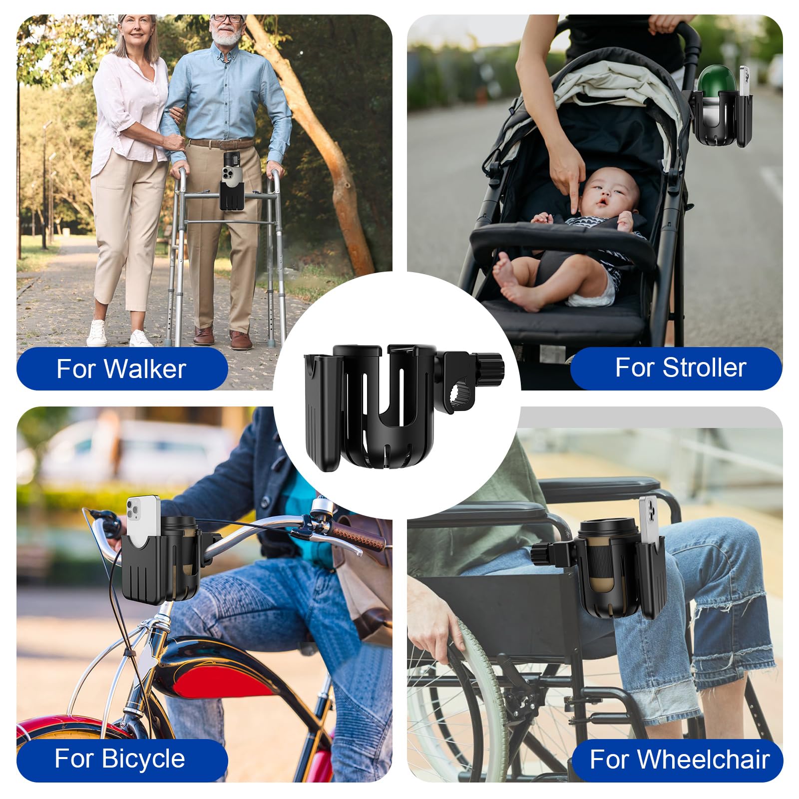 Urge Medical compatible with strollers, wheelchairs, bikes for on-the-go hydration.