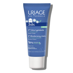 Uriage Baby 1st Moisturizing Cream jar for gentle daily hydration of delicate skin.