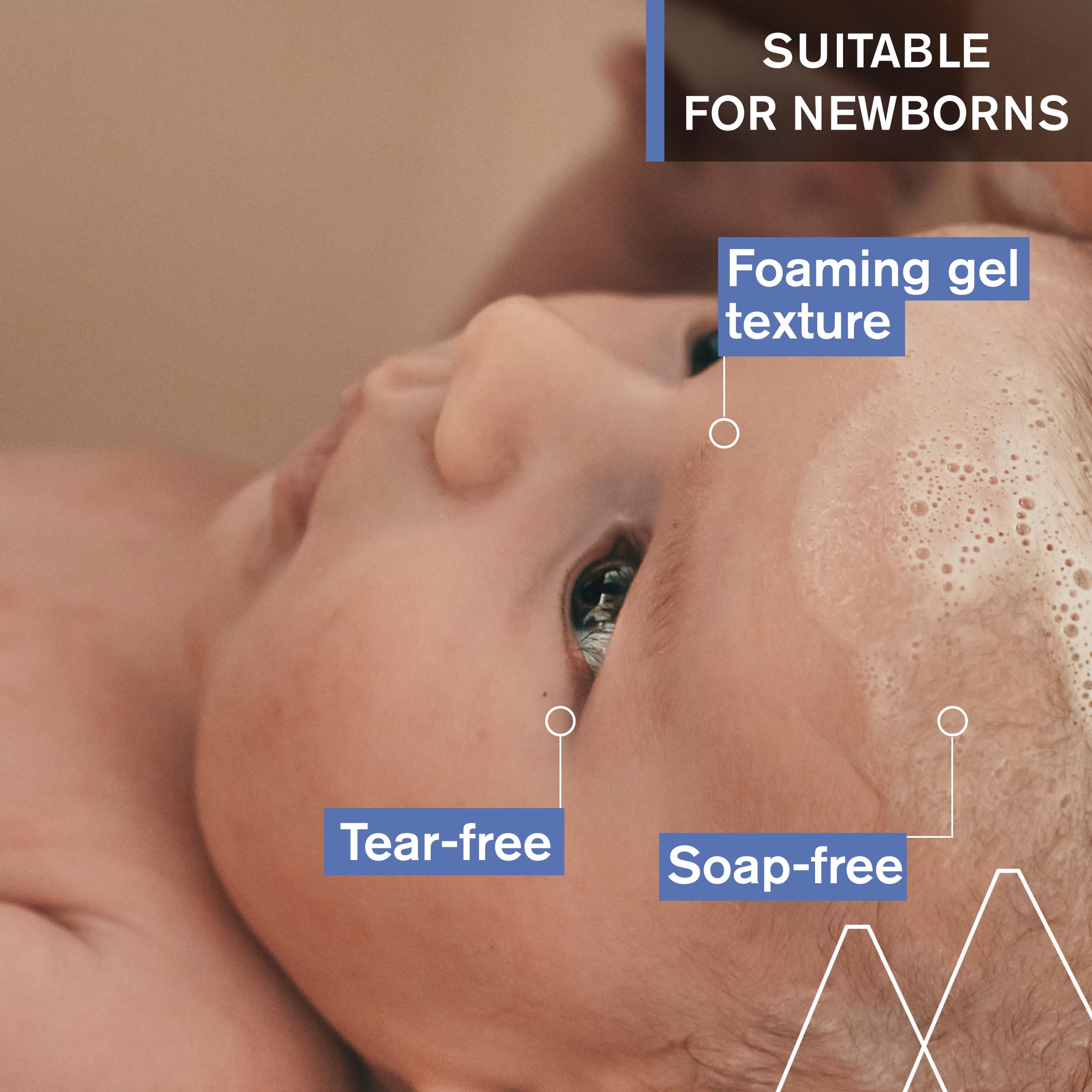 Uriage Baby 1st Shampoo soft hair close-up showcases smooth, manageable results after washing.