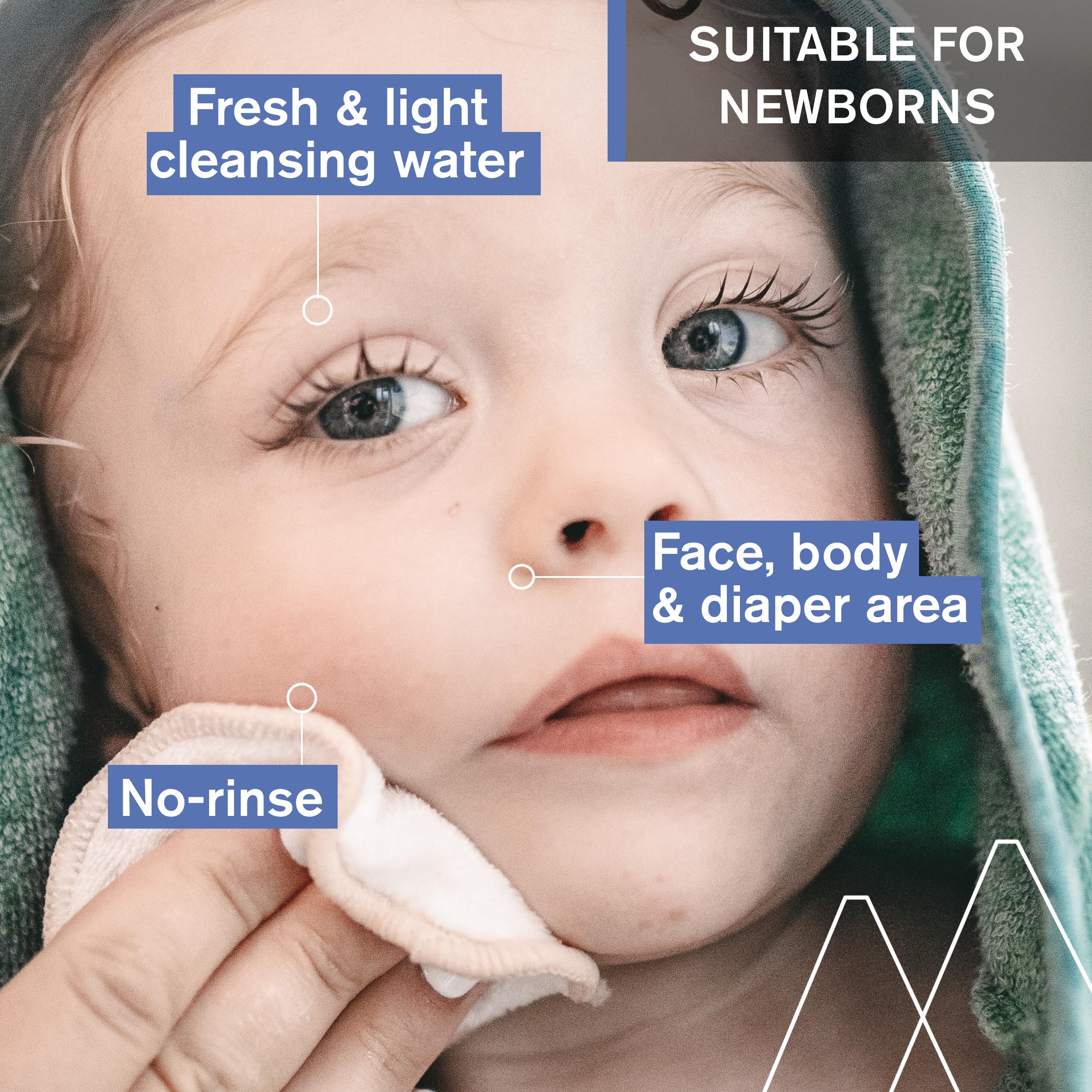 Uriage Baby Cleansing Water used on face and body