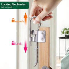 URIJK gate hardware mounting shows secure wall installation