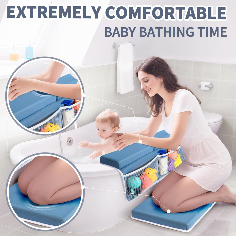 URMYWO bath essentials organization pocket helps with bath time clutter