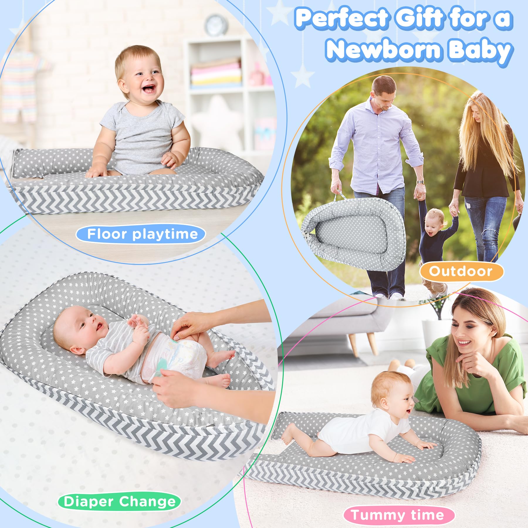 URMYWO Baby Lounger travel-portable offers cozy space at home or on the go