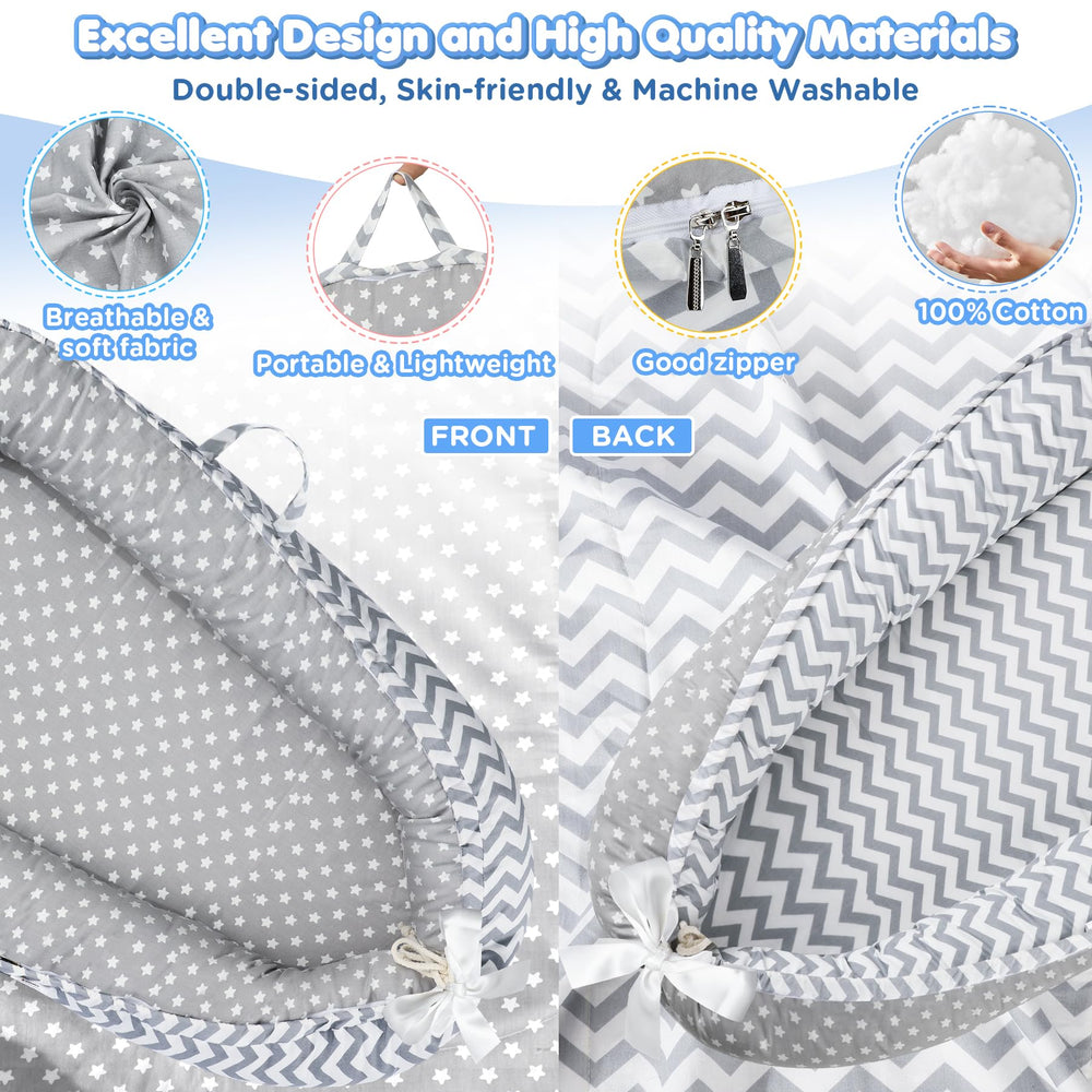 URMYWO Baby Lounger tummy-time-use supports safe floor play sessions