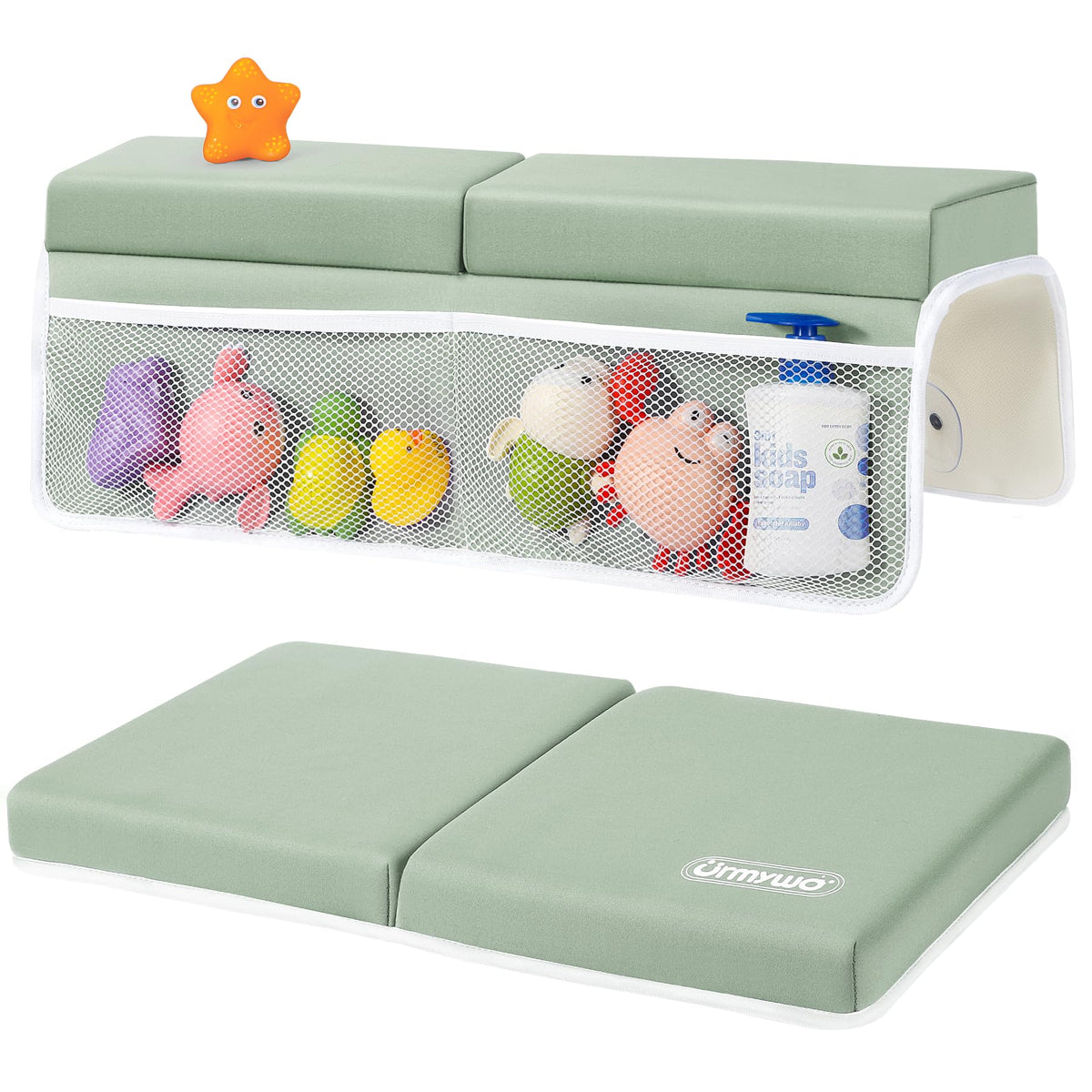 URMYWO bath kneeler-elbow rest set offers comfortable support during baby baths