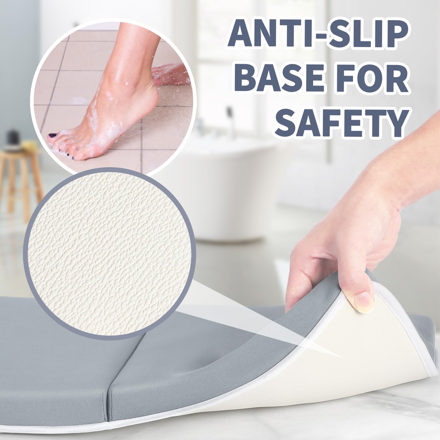 URMYWO bath set uses quick-dry material for fast air-drying after splashes.