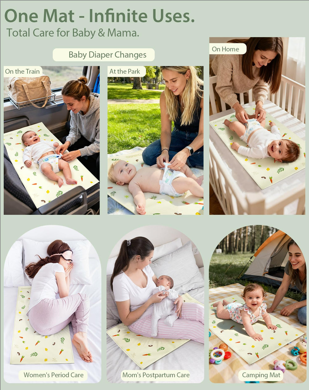URMYWO compact 16x30-inch size fits snugly in a diaper bag.