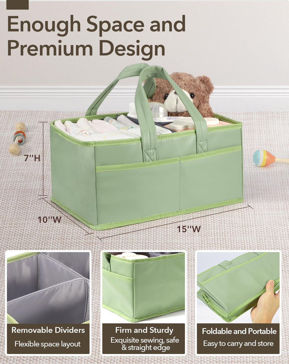 URMYWO changing-table friendly design fits any setup